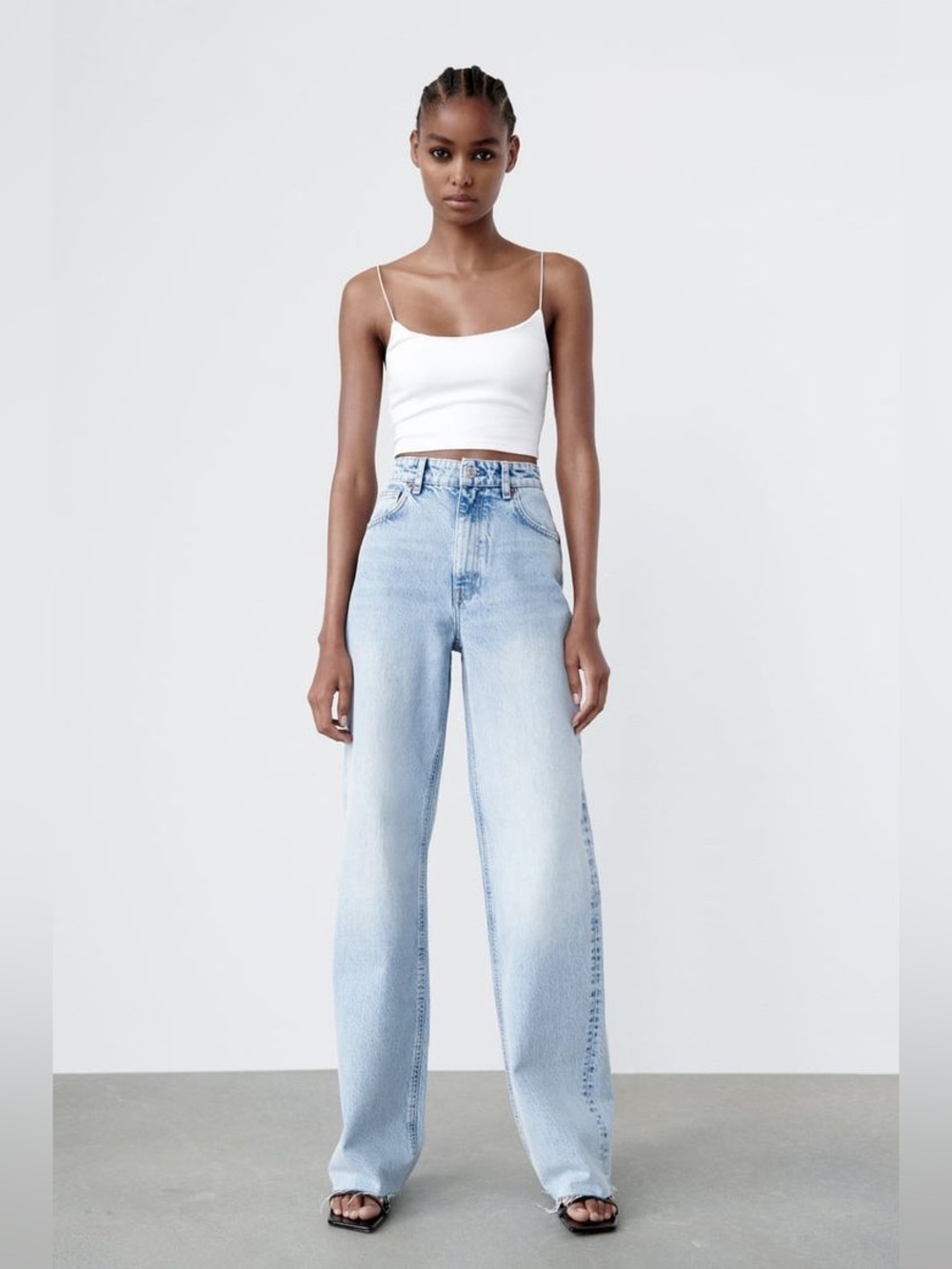 Zara TRF Full Length High Rise Wide
Leg Jeans